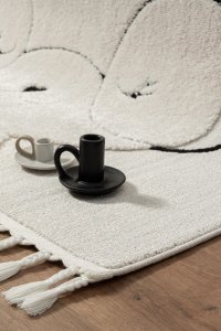 Bunny Tavşan Figürlü Krem Bebek Odası Halısı - 3