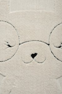 Bunny Tavşan Figürlü Krem Bebek Odası Halısı - 5