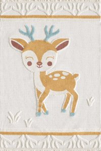 Deer Figürlü Dikdörtgen Bebek Odası Halısı